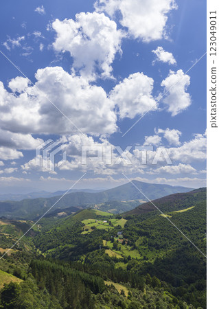 Pedrafita do Cebreiro on route to Santiago de Compostela, Lugo province, Galicia, Spain 123049011