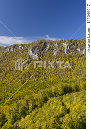 Typical autumn landscape in National park Muranska Planina, Slovakia 123049047