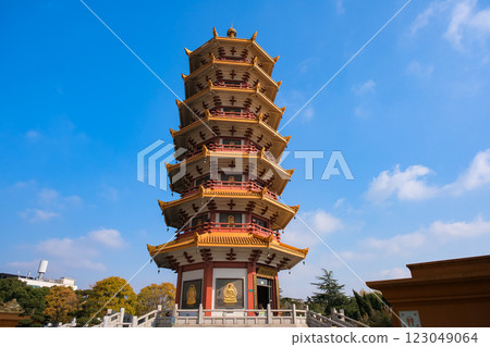 Qibao Ancient Town Temple, Shanghai, China, Ten Thousand Buddhas Pagoda Qibao Ancient Town Temple, Shanghai, China, Ten Thousand Buddhas Pagoda 123049064