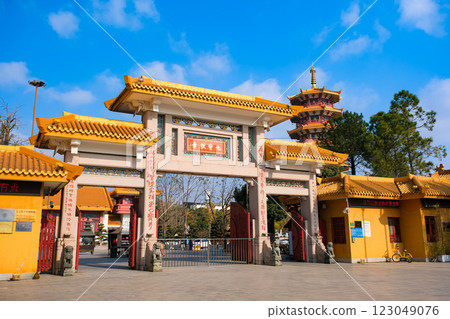 South Gate (Mountain Gate) of Qibao Temple, Qibao Ancient Town, Shanghai, China 123049076