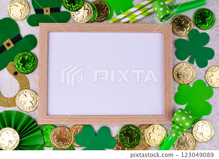 St. Patricks Day background with shamrock St. Patricks Day background with shamrock 123049089