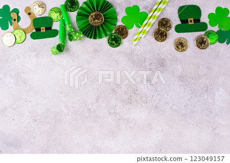 St. Patricks Day background with shamrock 123049157