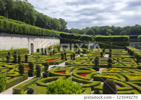 Chateau de Villandry, UNESCO World Heritage Site, Villandry, Indre-et-Loire, Pays de la Loire, France Chateau de Villandry, UNESCO World Heritage Site, Villandry, Indre-et-Loire, Pays de la Loire, France 123049270