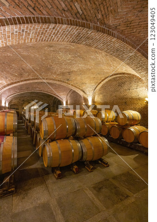 Wine cellar in Canale, Piedmont, Italy Wine cellar in Canale, Piedmont, Italy 123049405