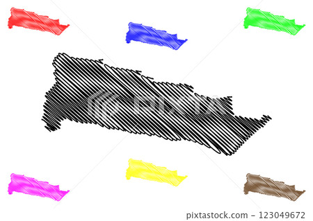 Southend-on-Sea city, Borough and unitary authority area (United Kingdom of Great Britain and Northern Ireland, ceremonial county Essex, England) map vector, scribble sketch Southend on Sea map 123049672