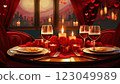 Romantic night view and candlelight dinner, perfect for Valentine's Day or a special anniversary 123049989
