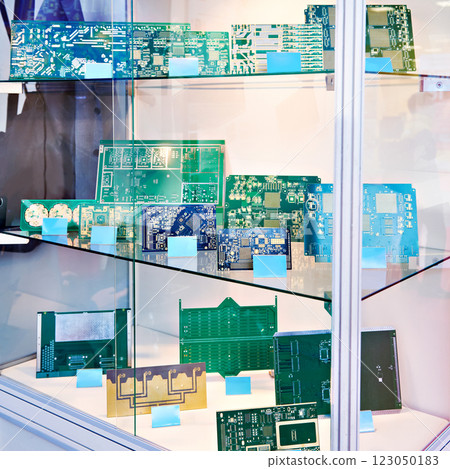 Electronic circuit boards in store Electronic circuit boards in store 123050183