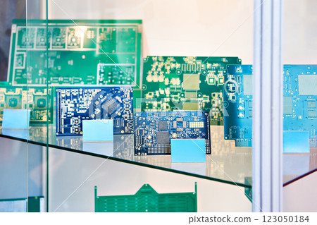 Electronic circuit boards in store Electronic circuit boards in store 123050184