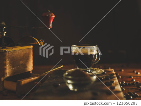 freshly ground coffee freshly ground coffee 123050295