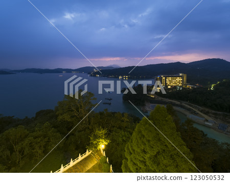 Sunset at Sun Moon Lake, Taiwan Sunset at Sun Moon Lake, Taiwan 123050532