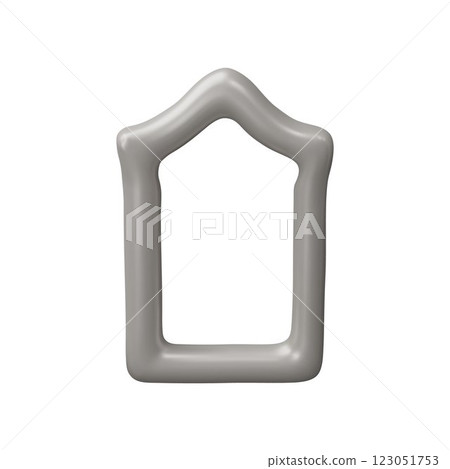 3D vector frame, grey glossy window or door, vintage arch border design, realistic oriental architecture in Arabic style 3D vector frame, grey glossy window or door, vintage arch border design, realistic oriental architecture in Arabic style 123051753