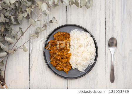 美味的咖哩飯 123053789