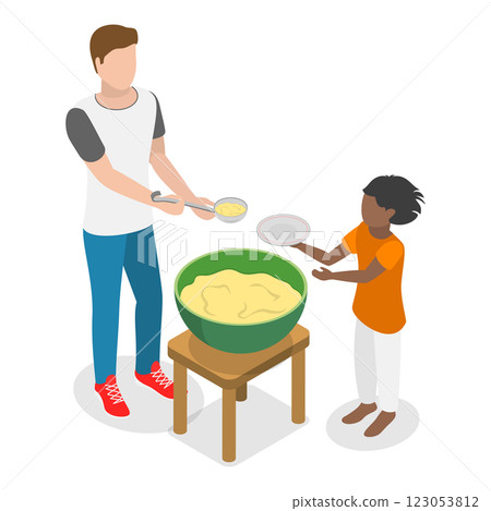 3D Isometric Flat Illustration of Food Crisis. Item 1 3D Isometric Flat Illustration of Food Crisis. Item 1 123053812