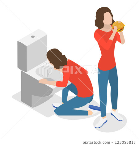 3D Isometric Flat  Illustration of Psychiatric Disorders. Item 3 123053815