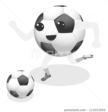 3D Isometric Flat Set of Cartoon Sport Ball Mascot. Item 3 3D Isometric Flat Set of Cartoon Sport Ball Mascot. Item 3 123053856