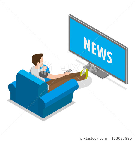 3D Isometric Flat Illustration of Mass Media. Item 1 3D Isometric Flat Illustration of Mass Media. Item 1 123053880
