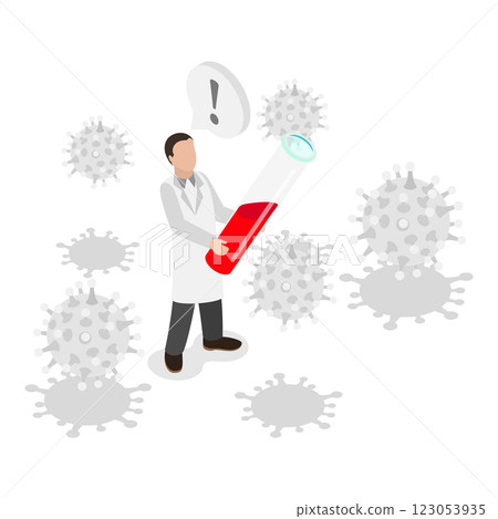 3D Isometric Flat  Illustration of Diabets. Item 1 123053935