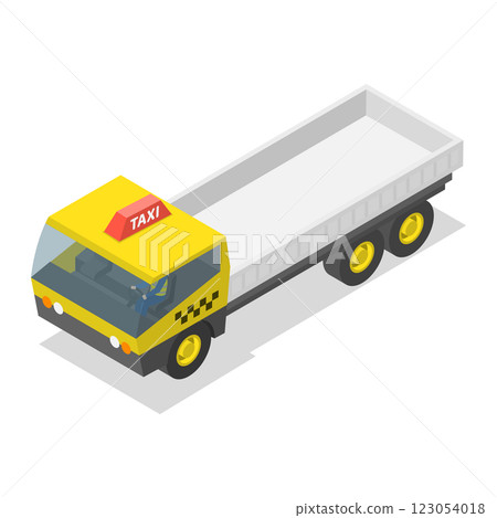 3D Isometric Flat Illustration of Taxi Collection. Item 1 3D Isometric Flat Illustration of Taxi Collection. Item 1 123054018