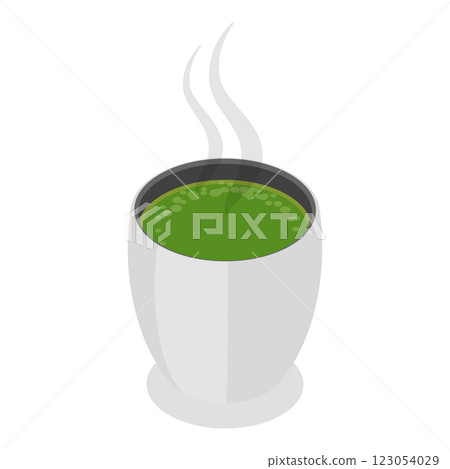 3D Isometric Flat  Set of Tea Types. Item 7 123054029