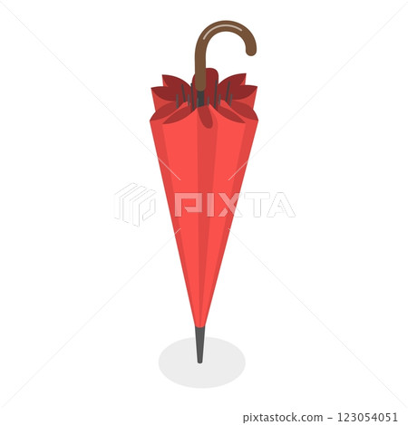 3D Isometric Flat  Illustration of Umbrella Collection. Item 4 123054051