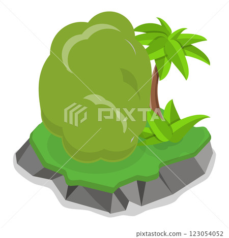 3D Isometric Flat Set of Jeju. Item 5 3D Isometric Flat Set of Jeju. Item 5 123054052