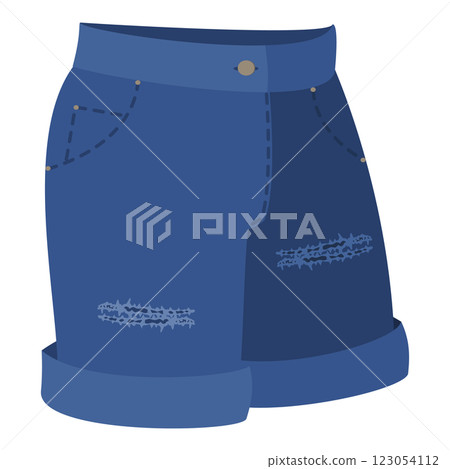 3D Isometric Flat  Set of Jeans Styles. Item 10 123054112