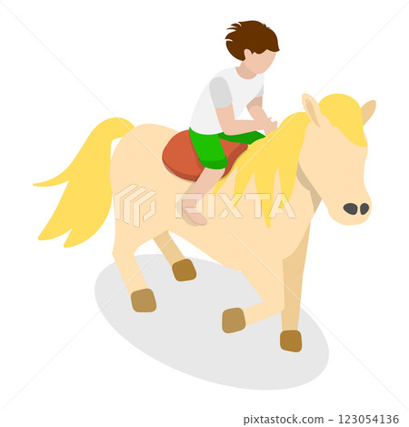 3D Isometric Flat Set of Ponies. Item 2 3D Isometric Flat Set of Ponies. Item 2 123054136