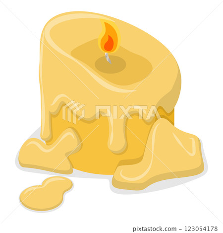 3D Isometric Flat Set of Wax Candles. Item 2 3D Isometric Flat Set of Wax Candles. Item 2 123054178