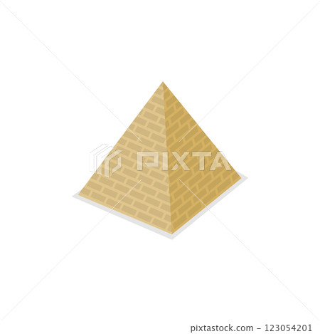 3D Isometric Flat  Set of Egypt Symbols. Item 5 123054201