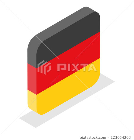 3D Isometric Flat  Set of German Symbols. Item 3 123054203