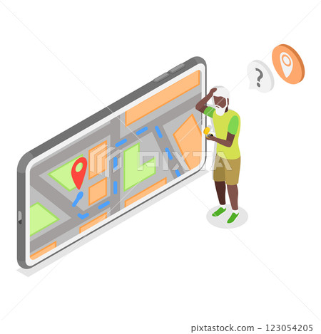 3D Isometric Flat  Illustration of Dementia. Item 6 123054205