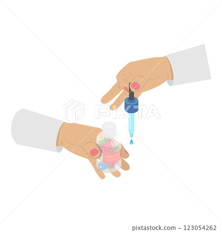 3D Isometric Flat Set of Beauty Products. Item 1 3D Isometric Flat Set of Beauty Products. Item 1 123054262