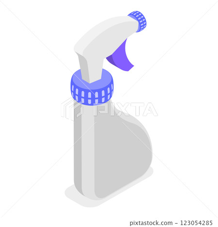 3D Isometric Flat  Icon of Detergent Product Plastic Bottles Set. Item 8 123054285