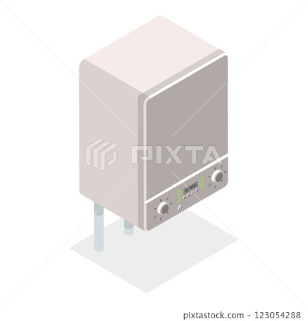 3D Isometric Flat Illustration of HVACS Systems. Item 8 3D Isometric Flat Illustration of HVACS Systems. Item 8 123054288