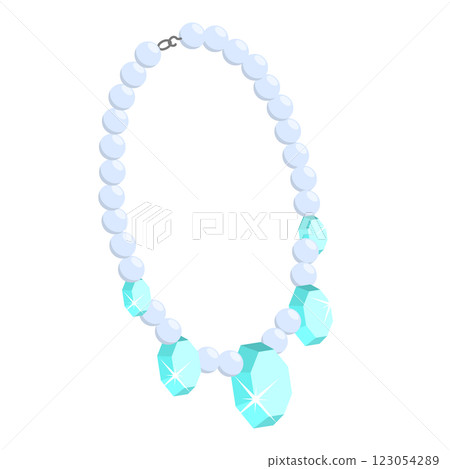 3D Isometric Flat  Set of Necklaces. Item 7 123054289