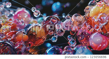 Mesmerizing 3D Abstract Multicolor Visualization Mesmerizing 3D Abstract Multicolor Visualization 123056696