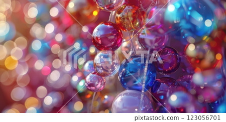 A Mesmerizing 3D Abstract Multicolor Visualization 123056701