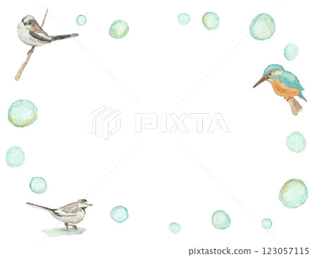用水彩畫的野生鳥類背景 123057115