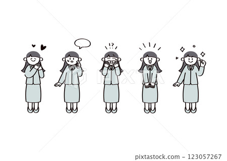 西裝女人插畫集 西裝女人插畫集 123057267