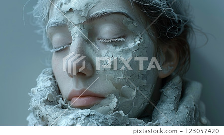 experiencing mental health issues, worry, frustration, and emotional stress. Concept of anxiety and mental health 123057420