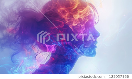 experiencing mental health issues, worry, frustration, and emotional stress. Concept of anxiety and mental health 123057566