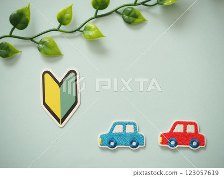 Car and beginner mark Car and beginner mark 123057619