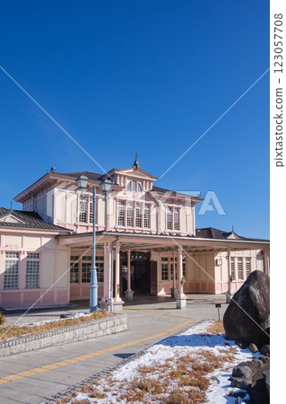 栃木縣_JR日光站的復古車站大樓風景 123057708