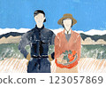 Farmer's couple 123057869