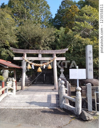 Owari Taga Shrine in winter: a power spot 123058811