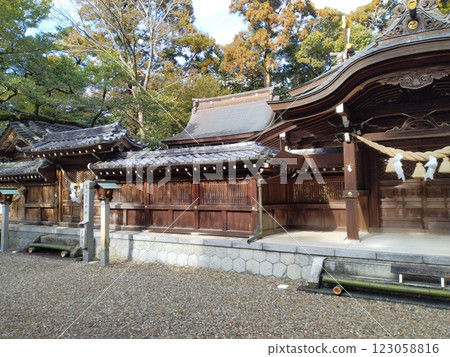 Owari Taga Shrine in winter: a power spot 123058816
