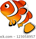 可愛的小丑魚插圖 123058957