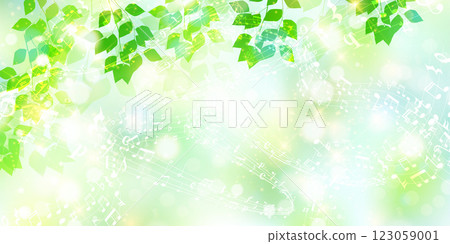 New green leaves landscape background 123059001