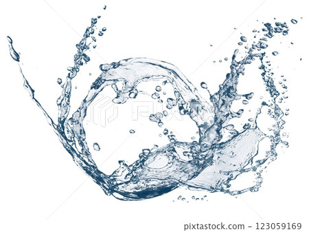 Illustration of abstract blue splashes 123059169