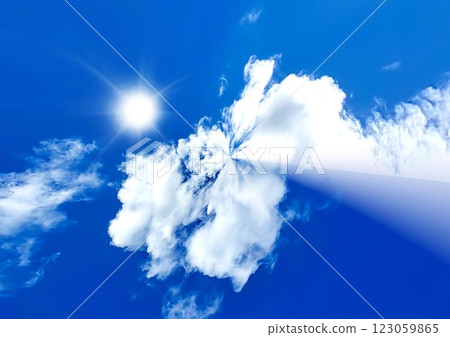 抽象的雲在藍天中盤旋 123059865